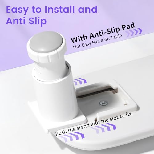 Arm Rest for Nails Tech: 3rd Generation Manicure Nail Arm Rest with Rotating Phone Stand, U-Shaped Height Adjustable Hand Rest Pillow for Acrylic Nails White