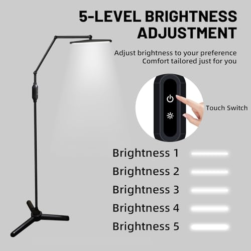 Tattoo Lights With Stand,Polarized Light for Tattoo-Includ Tattoo Vision Glass& 52mm Cpl, Adjustable Tattoo Standing Lamp for Tattoo Artist, Tattoo Studio(Shading pro)