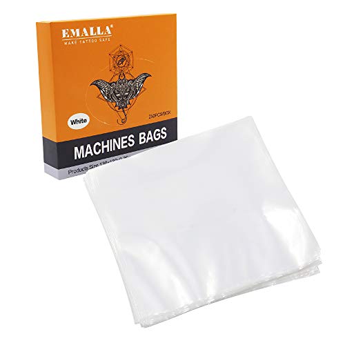 Tattoo Machine Covers - 250PCS Disposable Sleeves, White Machine Bags for Tattoo Supplies, Kits