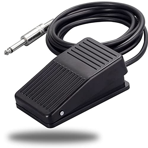 LEEYUKA Tattoo Foot Pedal - Plastic Tattoo Foot Pedal Black Round Tattoo Foot Switch for Tattoo Machine Tattoo Power Supply Tattoo Supplies