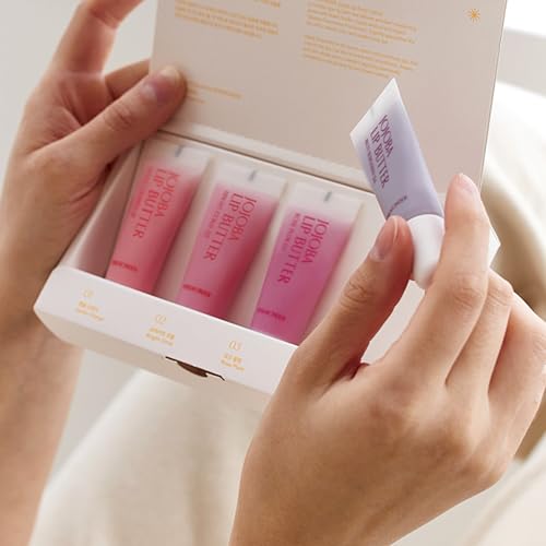 PINKWONDER Jojoba Lip Butter (01 Gentle Orange) | Hydrating Lip Balm with Organic Jojoba Oil | Non-Sticky Lip Gloss for Dark Lips | Korean Lip Balm