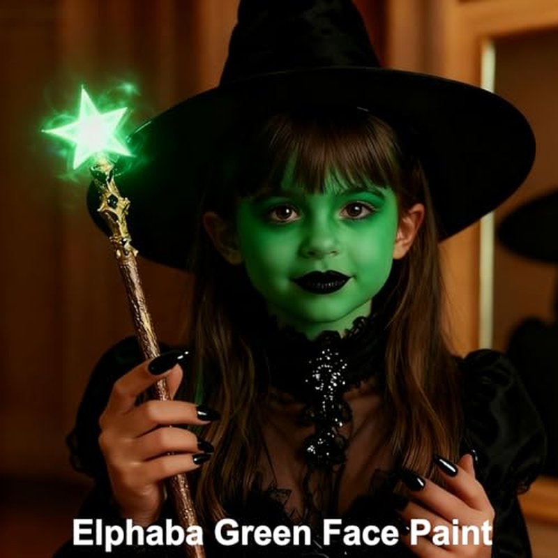 MEICOLY Green Face Body Paint,Christmas Stocking Stuffers,Green Body Paint for Halloween SFX Witch Makeup Elphaba Costume,Hunting Hulk Camo Face Paint for Adults and Kids,St.Patrick¡¯s Day Accessories