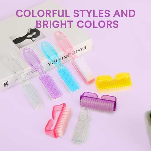 Nail Brushes for Cleaning Fingernails, Handle Grip Nail Scrubber Brush, Manicure Tools Scrub Brushes Kit, Toenail Brush To Clean Under Nails Pedicure Foot Small Brush Women Men (8 Pack)