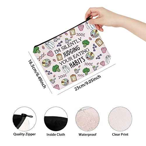 TSOTMO Dietitian Thank You Gift Medical Cosmetic Bag I'm Silently Judging Your Eating Habits Zipper Makeup Bag (JUDGING HABITS)