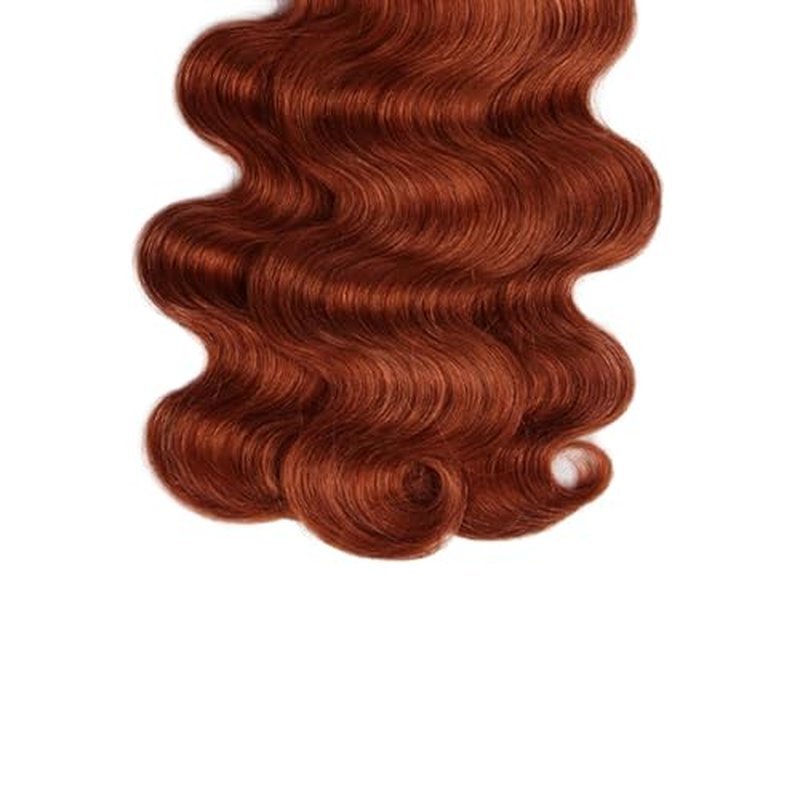 #33 Copper Red Bundles Human Hair Body Wave 3 Bundles 28 30 32 Inch Unprocessed Brazilian Virgin Remy Reddish Brown Body Wave Bundles Human Hair Extensions