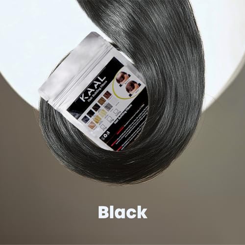 KAAL Hair Fiber Refill Pack (3.53 oz, Black) for Thinning Hair - Concealing Powder for Men and Women Experiencing Hair Loss