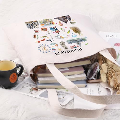G2TUP Minnesota Gift Tote Bag - Lover's Souvenir Handbag for Tourists and Travelers