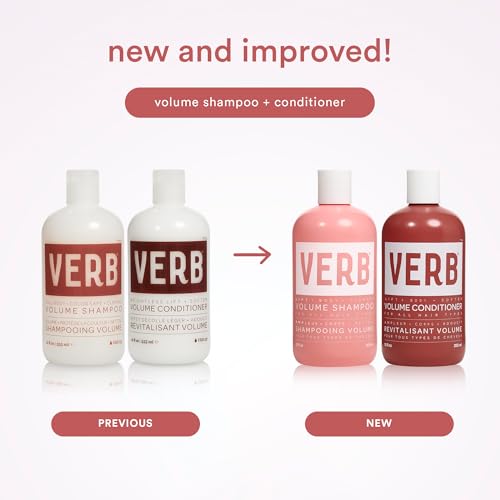 VERB Volume Shampoo - Gently Cleanses + Lifts Flat Hair - Sulfate, Paraben and Gluten Free