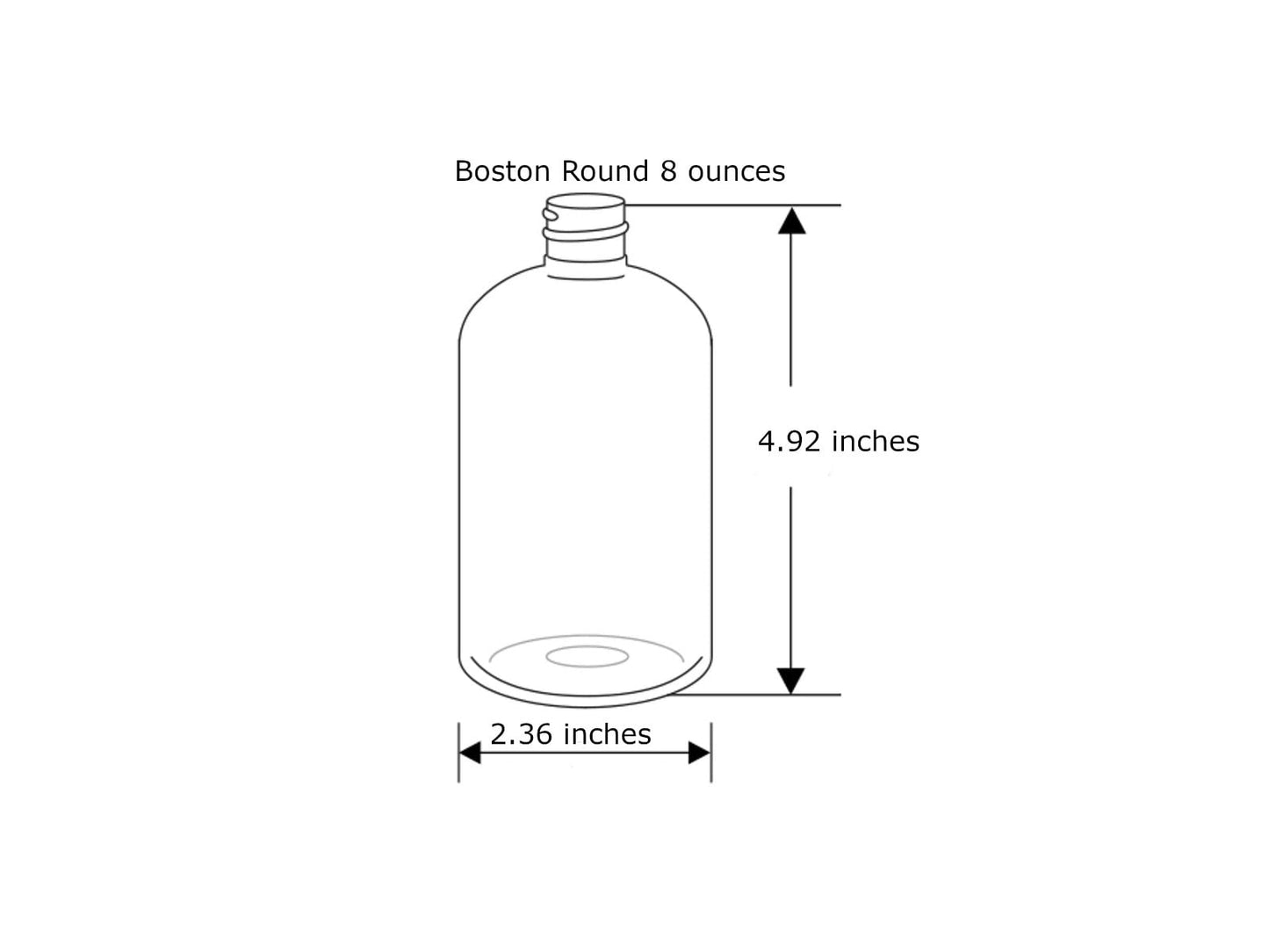 Natural Farms 12 Pack – 8 oz - Clear Boston Plastic Bottles – Black Flip Top Disc cap - for Essential Oils, Perfumes