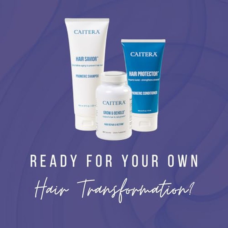 Caitera¢â Ultimate Healthy Hair Trio for Lustrous Fuller Hair | Features Saw Palmetto + Turmeric + Biotin + Zinc + Procapil¢ç to Help Improve Thinning Hair + Promote Growth | Women¡¯s and Men¡¯s Haircare