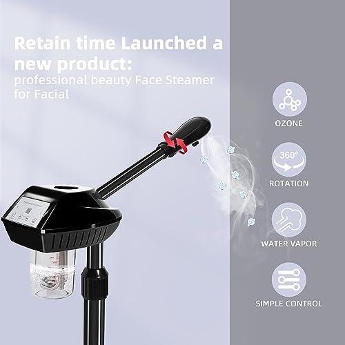 Facial Steamer, Face Steamer on on Wheels with More Steam, Adjustable Height for Face Steamer Suitable for Personal Home and Professional Personal Care Places£¬Moisturizing and Hydrating.