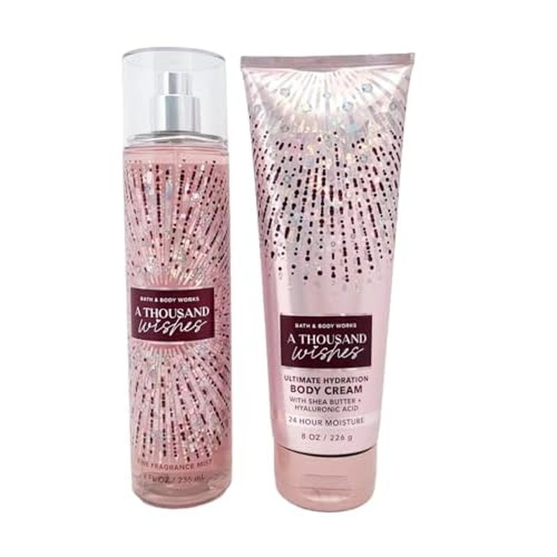 Bath & Body Works - Signature Collection - A Thousand Wishes- Gift Set- Fine Fragrance Mist & Ultra Shea Body Cream by Bath & Body Works