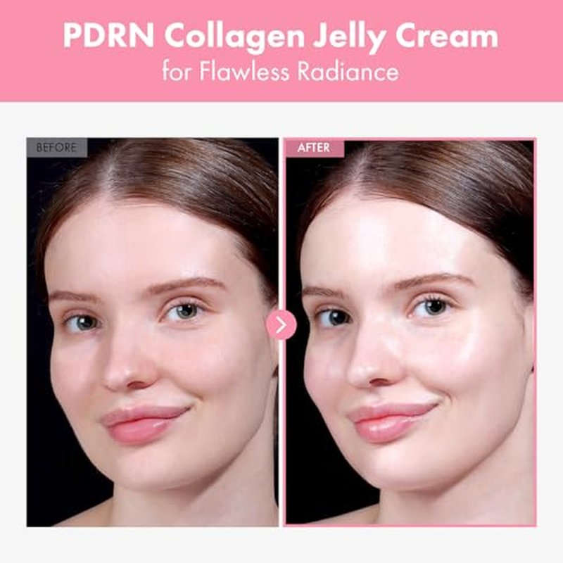 TOSOWOONG PDRN Collagen Jelly Cream, 5,000ppm Salmon DNA PDRN, Niacinamide, Hydrolyzed Collagen, Glow, Hydrating, Firming, Uneven Skin Tone, No artificial color, Korean Skin Care, 50ml, 1.69 fl.oz.