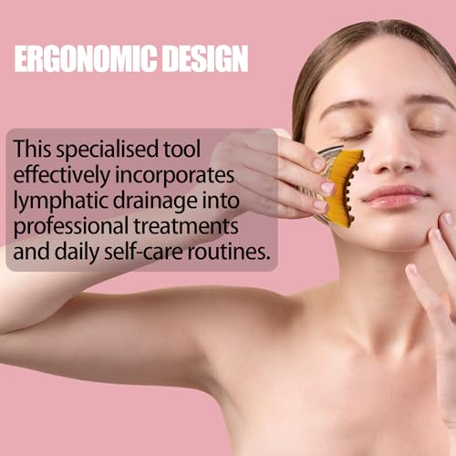 Lymphatic Drainage Massager Lymphatic Contour Face Brush Double Chin Reducer Lymphatic Drainage Brush for Face,Ergonomically Designed to Fit The Skin Precisely and Relieve Fatigue