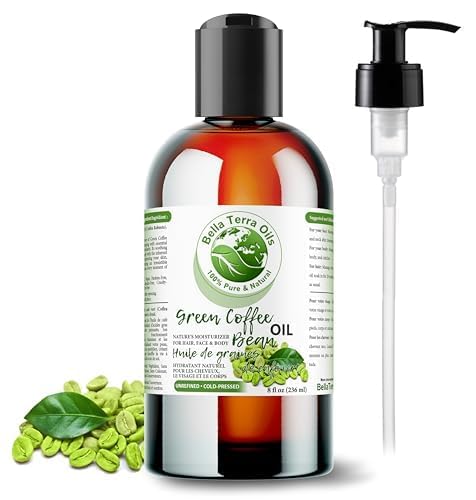 Green Coffee Bean Oil - 8 oz Natural Oil for Radiant Skin & Hair | Rich in Nutrients