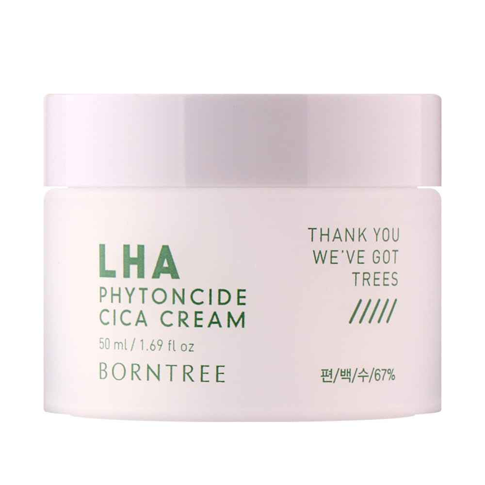 BORNTREE lha Phytoncide Cica Cream 1.69 fl oz/K_beauty,Vegan Cosmetics, Clean Beauty, Ewg All Green Grade/36ml soothing ingredients,pH5.5mildly acidic,adenosine, madecasoside,aha,baha,nature