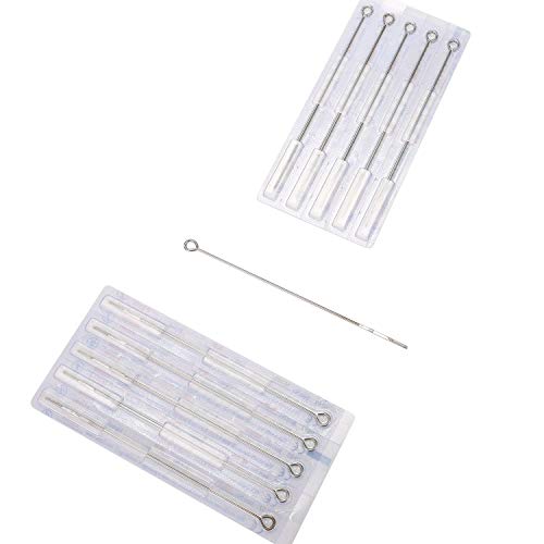 Tattoo Needles,50pcs Disposable Bugpin Needles Premium Quality Tattoo Needle Liners 1RL Tattoo Needles 1 Round Liner (1RL) Silver