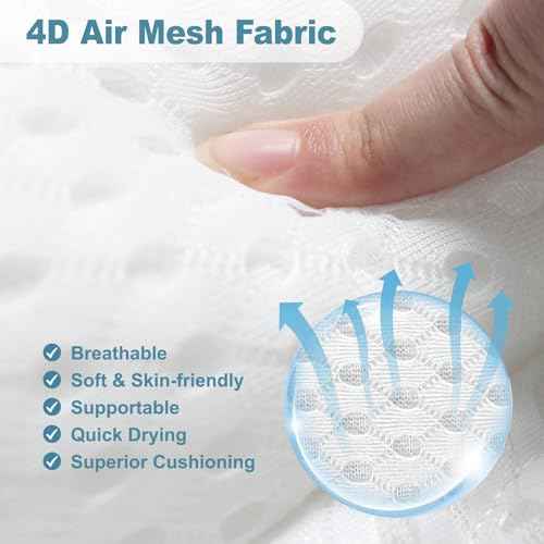 Bath Pillows for Tub, Tub Pillow for Bathtub for Head, Neck and Back Support, 4D Mesh Fabric Bath Tub Pillow, Ergonomic Bath Pillow Luxury Bathtub Pillow for Head and Neck, Spa Rest Accessories