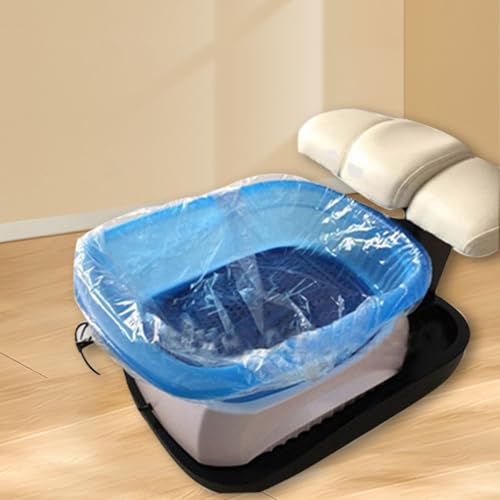 Transparent Pedicure Liners Disposable, Pedicure Bowl Liners with Elastic Band, Unbreakable Pedi Liners Disposable, Fits Most Pedicure Tub, for Pedicure Foot Spa Home Use (25pcs)