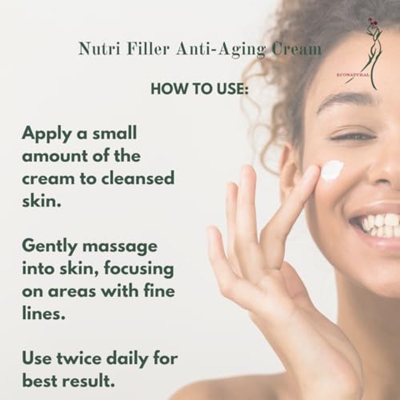 Nutri Filler Cream ? Peptide & Hyaluronic Acid Anti-Aging Moisturizer for Mature Skin ? Firming & Hydration, 1.7 oz Airless Pump