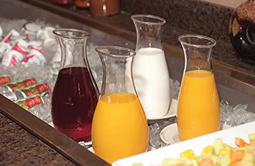 Carlisle FoodService Products 7090207 Cascata Carafe Juice Jar Beverage Decanter Only, Plastic, 1 L, Clear