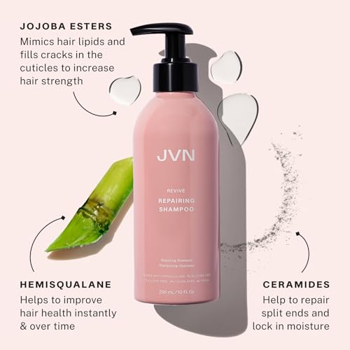 JVN Revive Repairing Shampoo and Conditioner Set, 20 Fl Oz, Strengthen & Repair Damaged, Color Treated, or Fragile Hair, Hair Care for Women and Men, Silicone and Sulfate Free Shampoo and Conditioner