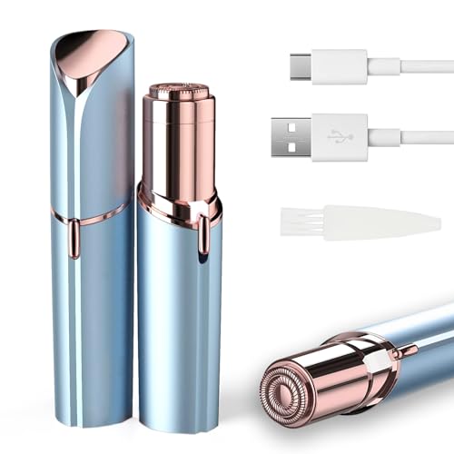 Facial Hair Remover for Women - Blue Color | 8 Replacement Heads Included