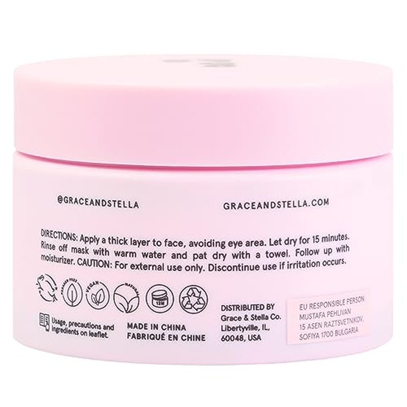 grace & stella Dead Sea Mud Mask (120ml) - Vegan Detox Dead Sea Mask - Mud Masks For Face And Body Mask - Mud Face Mask For Oily Acne, Blackheads