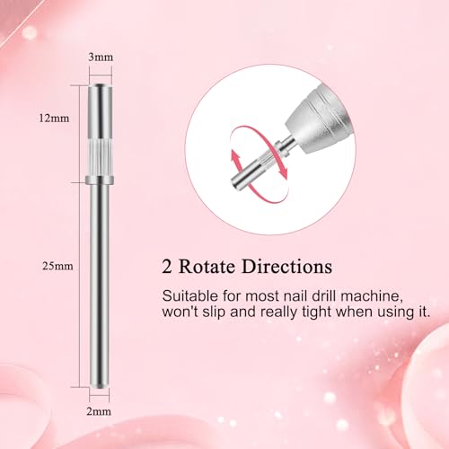 200 Pcs Nail Drill Bits Small Sanding Bands with 3.1mm Mandrel Bit, Mini Sanding Bands Nail File for Acrylic Gel Manicures and Pedicure (Zebra, 180 Grit)