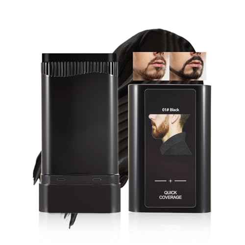 Beard Touch Up for Men, Instant Gray Hair Cover Stick, Built-In Comb for Seamless Blending, Cream Concealer, Quick Temporary Cover