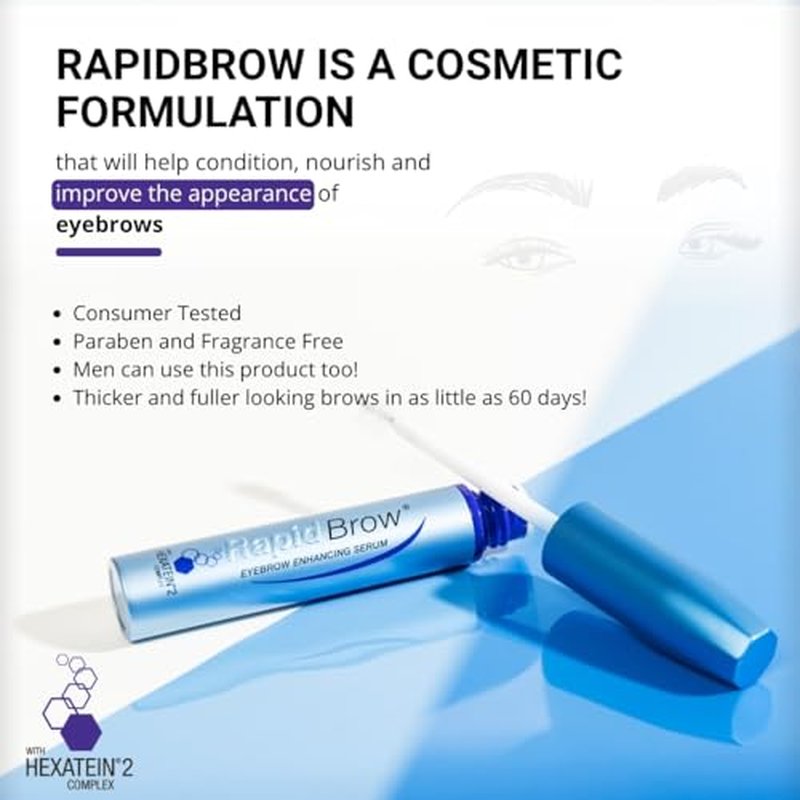 RAPIDBROW Eyebrow Enhancing Serum, 3ml /0.1 Fluid Ounce clear