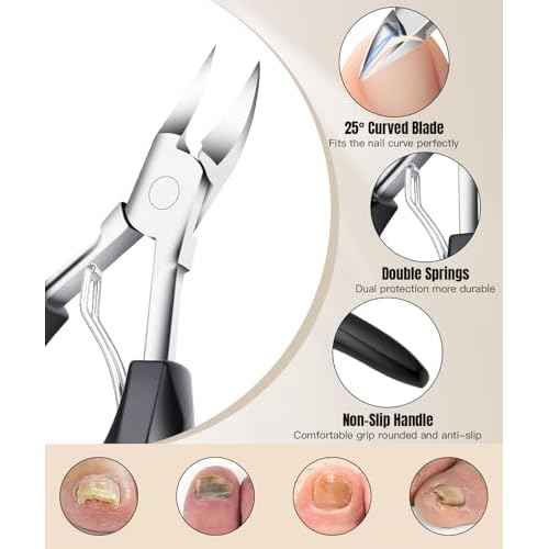 12Pcs Ingrown Toenail Removal Kit-Toenail Clippers for Ingrown & Thick & Hard Nails-Ingrown Toenail Tool with Toe Nail Clippers/Nail Cutter/Pedicure Knife/Callus Remover Tools for Seniors Men Women