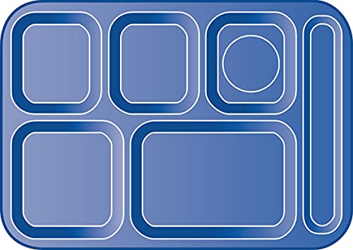 Carlisle FoodService Products Right-Hand 6-Compartment Tray, 10" x 14", Tan