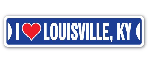 I Love Louisville, Kentucky Street Sign ky City State us Wall Road décor Gift