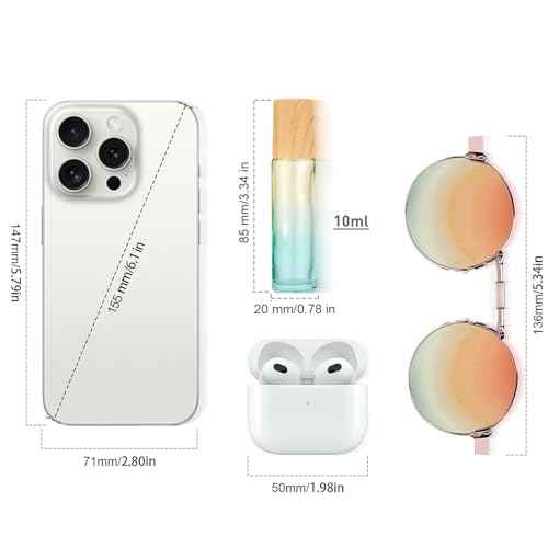 8Pcs 10mL (1/3 oz) Glass Roll on Bottles Yellow Blue Gradient Roller Vials Leak Proof Travel Size DIY Craft Container for Essential Oils Perfume Lip Balms