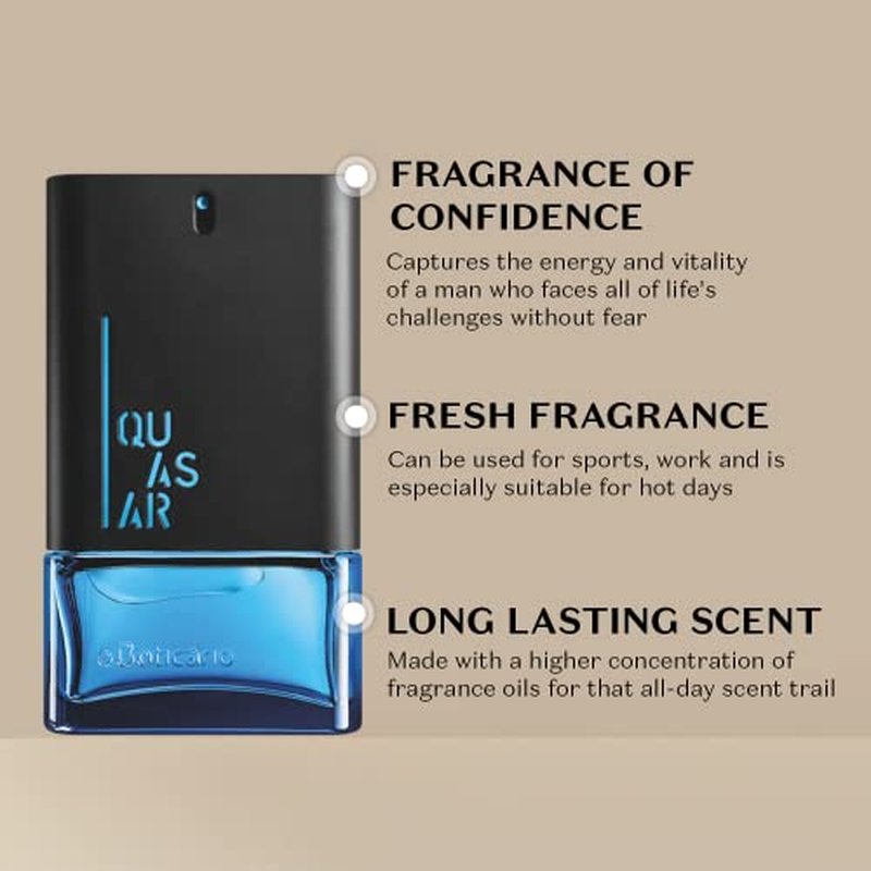O Botic?rio Quasar Eau de Toilette, Long Lasting Fragrance Cologne for Men, Fresh Citrus and Spice, 4.2 Ounce