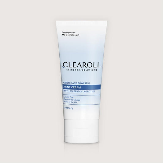 CLEAROLL Gentle and Powerful Acne Cream with 5% Benzyol Peroxide