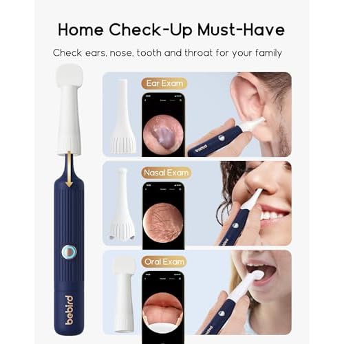 Earsight Plus I35R Ear Wax Removal Tool with Camera | Smart Visual Ear Cleaner with Gentle Tweezers & 12 Tips, HD Otoscope for Adults & Kids