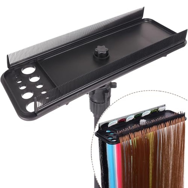 Hair Extension Holder Hanger Braiding Rack Extension Tool Double-Side Teeth Extension Display Holder Hair Separator holder for Hair Salon Home (Tripod not included)