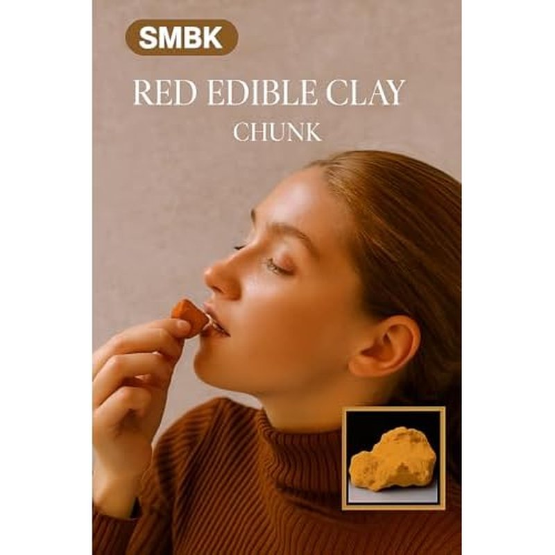 SMBK Red Clay,Edible Clay Chunks, Natural Clay,Organic Clay,Clay Mask,Natural Mud Mask,7OZ (200GM)