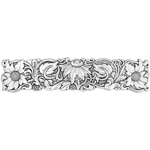 HAQUIL Vintage Flower Rectangular Hairclip, Hair Clip Vintage Viking Celtic Knot Protection Hair Clip, Barrettes Gift for Women Viking Hair Accessories