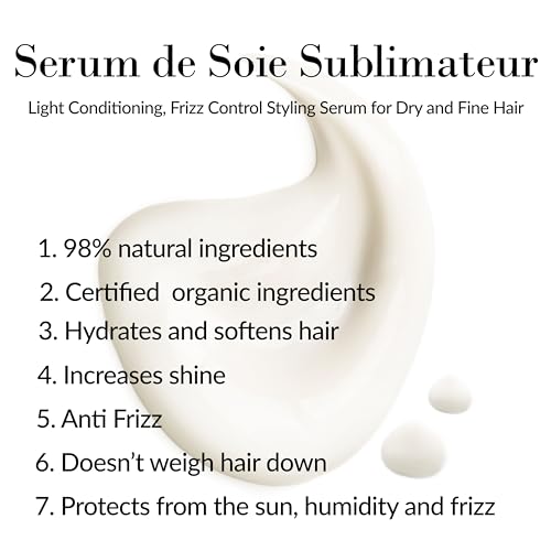 Leonor Greyl Frizz Control & Light Conditioning Styling Serum Paris - Serum De Soie Sublimateur - For Dry and Fine Hair (2.5 Oz)