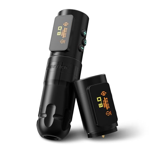 Ambition Shura-X Tattoo Machine with Advanced Stabilizing System Coreless Motor Tattoo Cartridge Pen Gun 1800mAh Power Supply for Professional Tattoo Artists