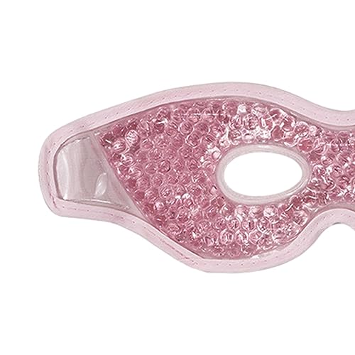 Generic Reusable Gel Eye Mask with Cooling Features, Hot Cold Compress Design for Relaxation and Sleep, Pink