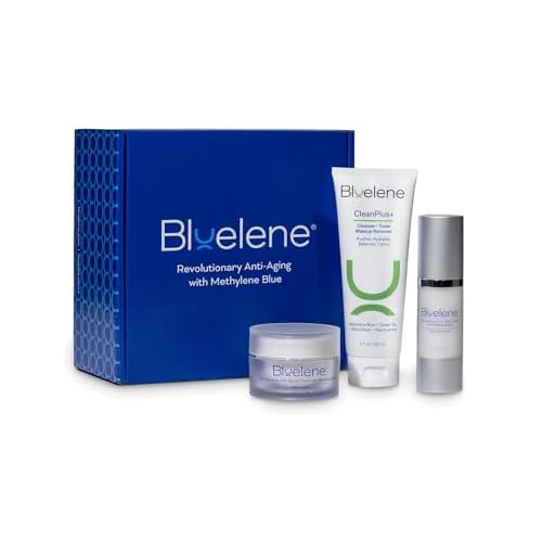 Bluelene CleanPlus+ Face Cleanser/Toner/Makeup Remover with Super Antioxidant Methylene Blue, Niacinamide, and MicroSilver. Gentle, Aloe Vera-Based Formula. Suitable for Sensitive Skin