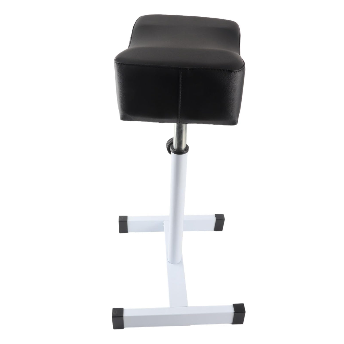 Adjustable Pedicure Footrest Stool, 15-22.4 Inch Height Black Metal