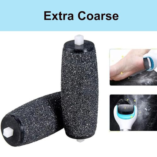 12 Extra Coarse Replacement Roller Refill Heads Compatible with Amope Pedi Refills Electronic Foot File