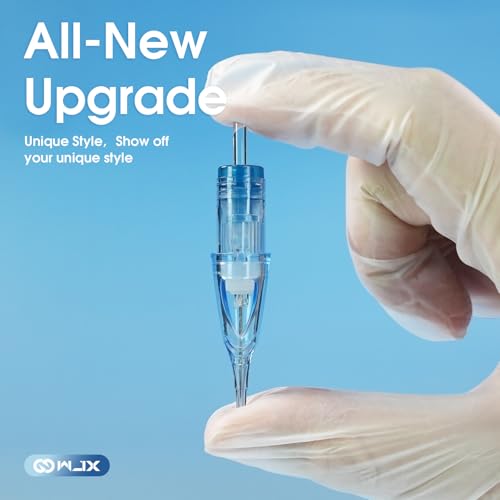 Wjx Tattoo Cartridge Needles 50Pcs Mixed Size #12 Standard 3RL 5RL 7RL 5RS 7RS 9RS 7RM 9RM 7M 9M Disposable Tattoo Cartridges Round Liner Shader Curved Magnum Fit in Most Tattoo Machines