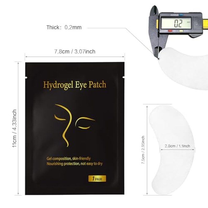 Vaincre 120 Pairs Hydrogel Under Eye Patches, Gel Eye Pads Lash Extensions, Lint Free Eyelash Lash Lift Pads for Eyelash Extension Supplies Tools