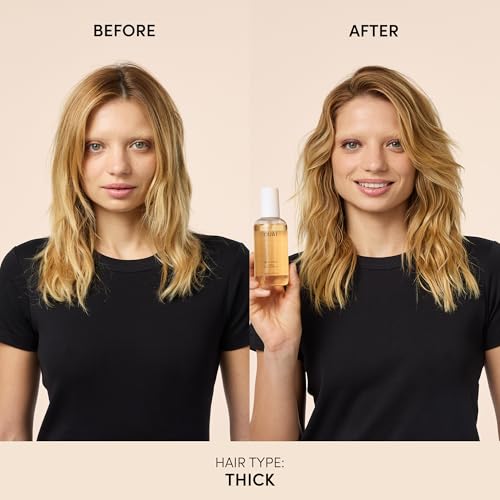 OUAI Full Size Leave In Conditioner & Deluxe Size Wave Spray Bundle - Hair Styling Products for Frizz Control, Volume, Texture & Added Shine (2 Count)